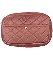 Fan Palm Toiletry Bag - Medium+ - Quilted Velvet - Vintage Rose