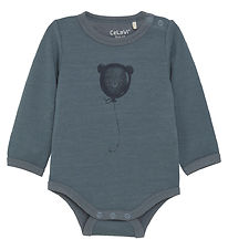 CeLaVi Bodysuit L/æ - Wool/Viscose - Stormy Weather w. Balloon