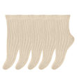 Minipop Socks - Bamboo - 5-Pack - Off White
