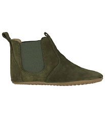 Pom Pom Soft Sole Leather Shoes - Chelsea - Kakhi