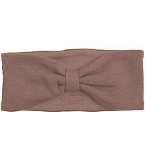 Racing Kids Headband - Wool/Cotton - Brown w. Bow