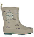 Pom Pom Rubber Boots - Duck/Emerald Green