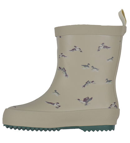 Pom Pom Rubber Boots - Duck/Emerald Green