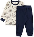 Joha Pyjama Set - Beige/Navy blue