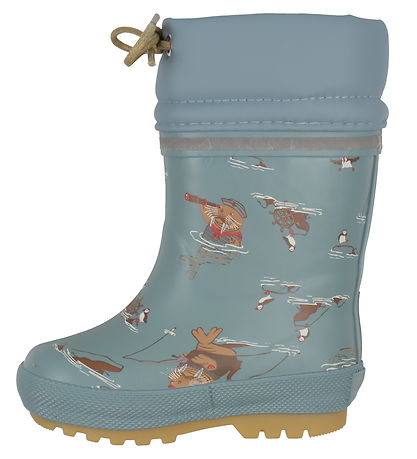 CeLaVi Thermo Boots w. Lining - Smoke Blue w. Print