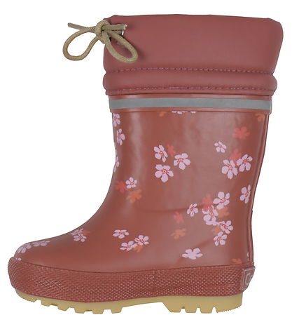 CeLaVi Thermo Boots w. Lining - Apple Butter w. Flowers