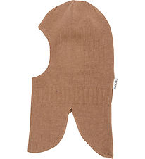 CeLaVi Balaclava - Wool/Cotton - 2-layer - Knitted - Tawny Brown