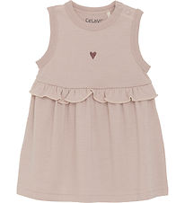 CeLaVi Dress - Wool/Viscose - Starling w. Heart