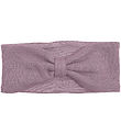 Racing Kids Headband - Wool/Cotton - Elderberry w. Bow