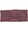 Racing Kids Headband - Wool/Cotton - Dusty Heather w. Bow