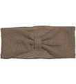 Racing Kids Headband - Wool/Cotton - Brown Birch Bark w. Bow