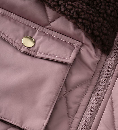 Name It Puffer Jacket w. Teddy Fleece - NmfMika - Grape Shake