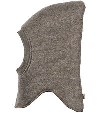 Wheat Balaclava - Wool fleece - Single Layer - Eli - Brown Melan