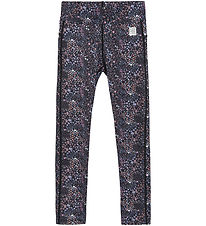 Color Kids Leggings - Phantom m. Blumen