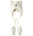 Name It Set - Beanie/Mittens - Teddy - NbnMatuta - Rainy Day