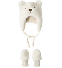 Name It Set - Mütze/Fäustlinge - Teddy - NbnMatuta - Regentag