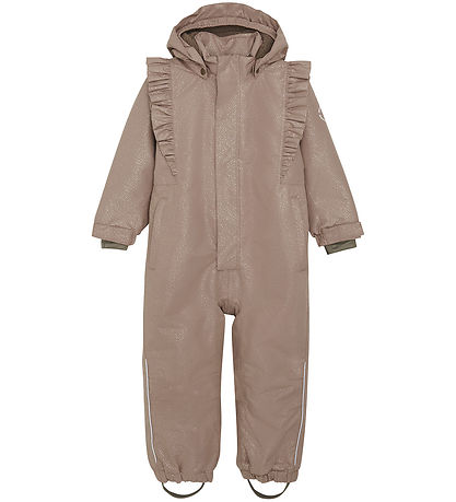 En Fant Snowsuit - Pine Bark w. Gold Dots