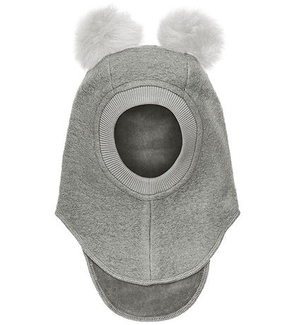 Huttelihut Balaclava - Wool - 2-layer - Medium+ Grey Melange w. 