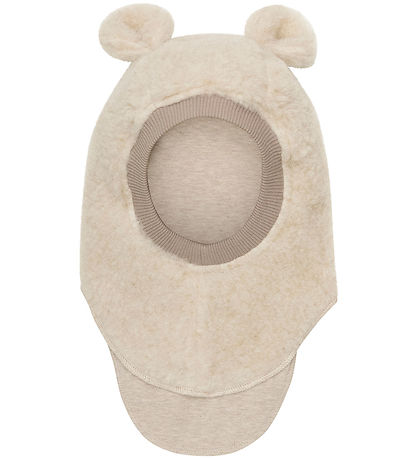 Huttelihut Balaclava - Wool - 2-layer - Cement w. Ears