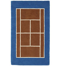 OYOY Blanket - Tennis Blanket - 150x88 cm - Caramel/Optic Blue