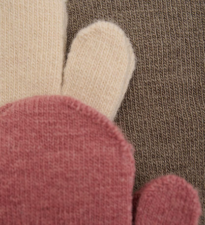 Minymo Mittens - Wool - 3-Pack - Dusty Rose