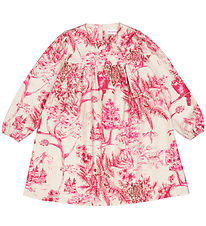 Christina Rohde Kleid - Beige m. Pink Print