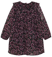 Creamie Kleid - Flower Dot - Black