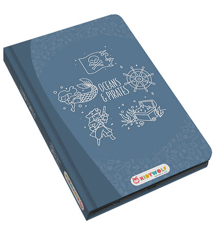 Kidywolf LCD drawing board w. 30 Designs - Kidydraw-Mini - Ocean