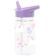 A Little Lovely Company Water Bottle w. Straws - 450 mL - Unicor