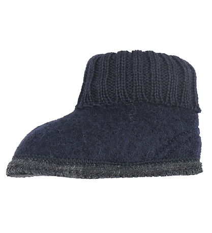 Huttelihut Slippers - Wool - Dark Navy