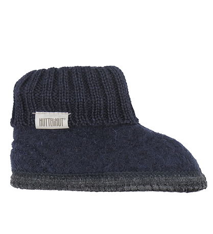 Huttelihut Slippers - Wool - Dark Navy