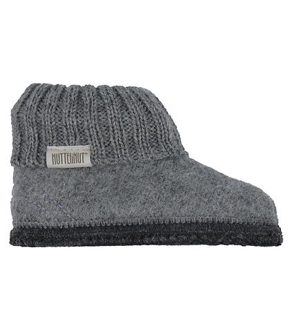 Huttelihut Slippers - Wool - Grey Melange