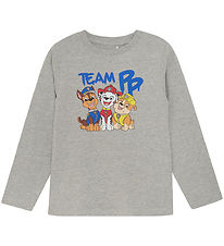 Minymo Bluse - Grau Meliert m. Paw Patrol