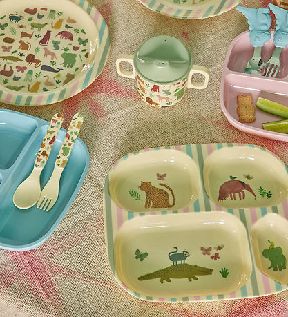 Rice Dinner Set - Melamine - 4 pcs - Sweet Jungle Print