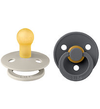BIBS Colour Pacifiers - Size 1 - 2-Pack - Round - Sand/Iron