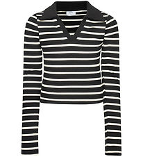 Grunt Bluse - GRWiky - Black-Off White