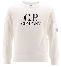 C.P. Company Sweatshirt - Gaze White m. Logo