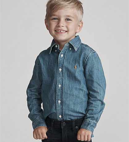 Polo Ralph Lauren Skyrta - Gallaefni - Blátt