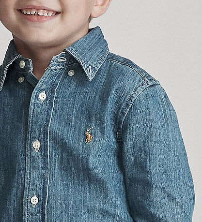 Polo Ralph Lauren Skyrta - Gallaefni - Blátt