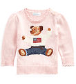 Polo Ralph Lauren Blouse - Knitted - Pink w. Soft Toy