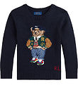 Polo Ralph Lauren Blouse - Knitted - Navy w. Soft Toy