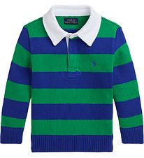 Polo Ralph Lauren Bluse - Strick - Grün/Blau Gestreift