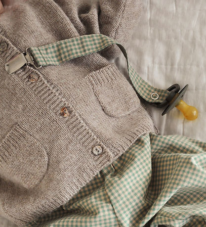 Lalaby Pacifier Clip - Green Check