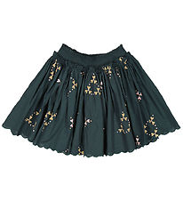 MarMar Skirt - Seline Scallop - Deep Forest Hearts