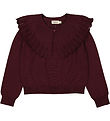 MarMar Blouse - Wool - Thulla - Deep Mulberry w. Collar