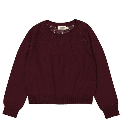MarMar Blússa - Ull - Thulla - Deep Mulberry M. Kragi
