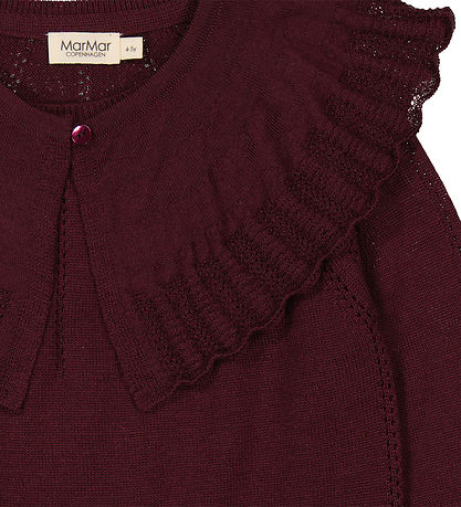 MarMar Blússa - Ull - Thulla - Deep Mulberry M. Kragi