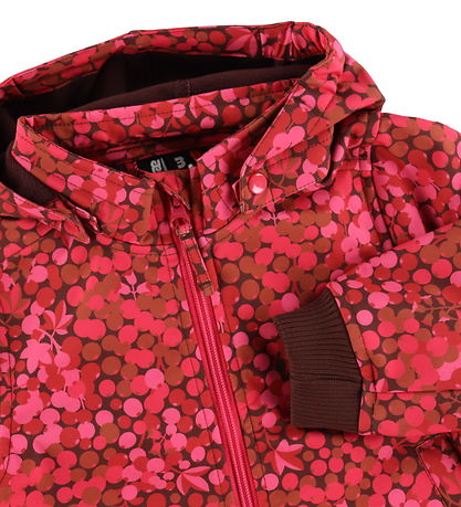 Danefæ Softshell jakki M. Flís - Danelaerke - Björt Bleikt Berry