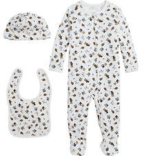 Polo Ralph Lauren Geschenkset - 3 Teile - Weiß/Braun m. Kuschelt
