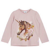Hust and Claire Blouse - Anie - Dusty Rose m. Eenhoorn